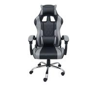 Silla gaming legend negro y gris con cojín lumbar y reposacabezas material tela estructura metal 63x120x66 cm