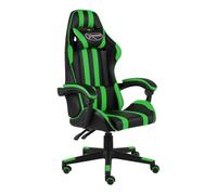 Silla gaming louren altura regulable con reposacabezas negro/verde 115-160x62x69 cm