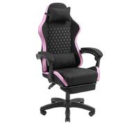 Mars Gaming MGC-X, Silla Gaming Ergonómica, Tejido Transpirable, Respaldo Reclinable y Altura Regulable, Reposabrazos Dinámico, Cojín Cervical y Lumbar, Silla Oficina con Reposapiés Extensible, Rosa