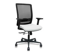 Silla de oficina ergonómica malla negra asiento blanco brazos regulables con refuerzo lumbar - 395TKM840B10B2DB68R65