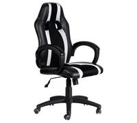 Silla gaming Race Altura regulable Polipiel Tela Espuma 120 kg Basculante Negra