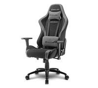 Sharkoon SKILLER SGS2 - Silla Gaming Profesional, Tela, Acero, Negro/Gris