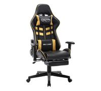 Silla gaming soul altura regulable con reposapiés negro/dorado 123-133x67x61 cm