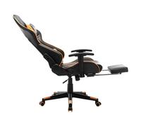 Silla gaming soul altura regulable con reposapiés negro/naranja 123-133x67x61 cm