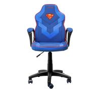 GXTrust 703SM Revvo Silla Gaming con Licencia Superman para Niños 4-12 Años, Silla Ajustable en Altura con Tapicería de Tela, Reposabrazos Acolchado, Gamer Escritorio Juegos PC, Azul