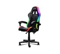 Trust Silla gaming GXT704 Roniq, RGB 178 colores, respaldo, altura e inclinación ajustables, Negro