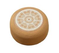 Silla Garden Pouffe - Ronda trenzada al aire libre otomana, elegante tejido de musón de piso | Patio reposapiés para balcón invernadero patio trasero vreanda Piscina, moderno accesorio de salón