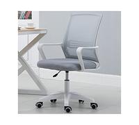 Silla giratoria ajustable, respaldo ergonómico de malla y asiento acolchado, rotación de 360°, reposabrazos, ideal para oficina en casa y uso en computadora, cómoda silla de trabajo
