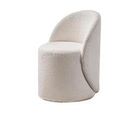 Silla giratoria con otomana - Moderno sillón redondo para sala de estar o dormitorio - Silla de lectura cómoda y acogedora con base de metal giratoria de 360°