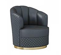 Silla Giratoria De Barril, Sillas Modernas con Brazos Redondos, Cómoda Y Tapizada, Giratoria De 360 Grados, Sofá De Club De Un Solo Círculo para Sala De Estar Y Do Black