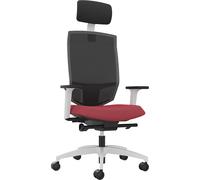Silla giratoria de oficina JUST EVO MESH Dauphin, con respaldo reticulado