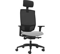 Silla giratoria de oficina JUST EVO MESH Dauphin, con respaldo reticulado