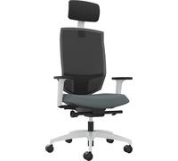 Silla giratoria de oficina JUST EVO MESH Dauphin, con respaldo reticulado