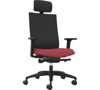 Silla giratoria de oficina JUST EVO OPERATOR Dauphin, con respaldo acolchado