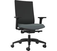 Silla giratoria de oficina JUST EVO OPERATOR Dauphin, con respaldo acolchado