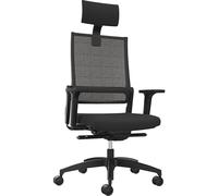 Silla giratoria de oficina LORDO FLEX Dauphin, con respaldo reticulado