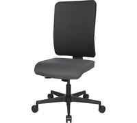 Silla giratoria de oficina V1 de asiento plano eurokraft pro, pata en cruz de plástico