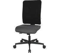 Silla giratoria de oficina V1 de asiento plano eurokraft pro, pata en cruz de plástico