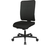 Silla giratoria de oficina V1 de asiento plano eurokraft pro, pata en cruz de plástico
