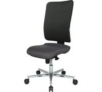 Silla giratoria de oficina V2 con asiento adecuado para la columna eurokraft pro, pata en cruz de aluminio