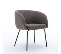 Silla giratoria de terciopelo con patas de metal para sala de estar y dormitorio, silla decorativa marrón de lujo