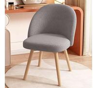 Silla giratoria de terciopelo rosa - Cómodo taburete de maquillaje tapizado con respaldo y patas de madera para dormitorio/sala de belleza, diseño sin brazos para una comodidad elegante