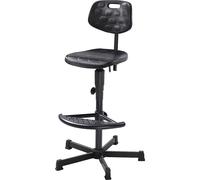 Silla giratoria de trabajo con espuma de PU meychair, con reposapiés