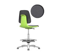 Silla giratoria de trabajo LABSIT bimos, con tacos y estribo circular