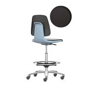 Silla giratoria de trabajo LABSIT bimos, silla alta con ruedas de freno y estribo circular