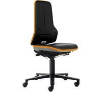Silla giratoria de trabajo NEON, con ruedas bimos, contacto permanente