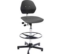 Silla giratoria de trabajo SOLID con tacos y estribo circular
