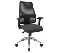 Silla giratoria ergonómica con respaldo reticulado eurokraft pro, altura del respaldo 600 mm