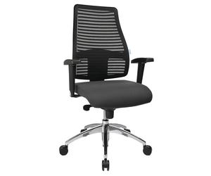 Silla giratoria ergonómica con respaldo reticulado eurokraft pro, altura del respaldo 600 mm