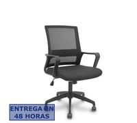 Silla Ergo535 negra basculante respaldo malla negro asiento tela negro ruedas nailon