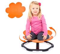 Silla giratoria para niños, silla giratoria para niños autistas, base antideslizante, asiento giratorio para niños sensoriales, entrenamiento de coordinación corporal (naranja)