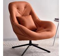 Silla giratoria para sala de estar, sofá individual, diseño escandinavo, tejidos técnicos cómodos y suaves, ideal para relajarse en el dormitorio y el balcón