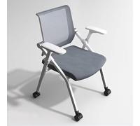 Silla giratoria Plegable for reuniones con Almohadilla de Escritura Fija, Brazo for Tableta, Asiento Acolchado, Silla de Oficina apilable for recepción, Centro de conferencias, Sala de Entrenamiento