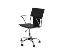 Silla Giratoria Pyc Respaldo Medio Regulable En Altura Similpiel Negra 860+90X480X440 Mm