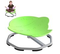 Silla giratoria sensorial antideslizante para niños autistas, sentarse y girar la coordinación del cuerpo (verde)