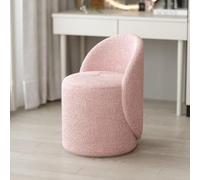 Silla giratoria, tapicería de lana de cordero, esponja de alta densidad, taburete de maquillaje moderno para dormitorio, sala de estar, sala de maquillaje