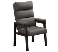 Silla grande y alta para invitados de oficina, de piel resistente, cómodas, sillas de recepción con marco de metal, sin ruedas, silla ejecutiva para reuniones, conferencias, sala de espera (verde)