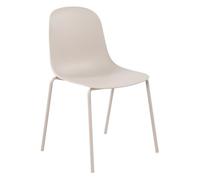 Silla hardin apilable plástico gris claro 53x51x85 cm