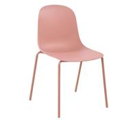 CLP Silla Hardin apilable para Exteriores o Interiores I Butaca de Comedor sin reposabrazos con Base Metalica de 4 Patas, Color:Fucsia
