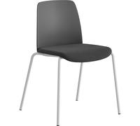 Silla Helmer asiento acolchado, respaldo de plástico, UE 4 unid.