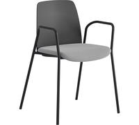 Silla Helmer asiento acolchado, respaldo de plástico, UE 4 unid.