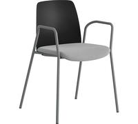 Silla Helmer asiento acolchado, respaldo de plástico, UE 4 unid.