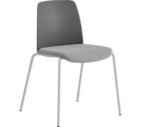 Silla Helmer asiento acolchado, respaldo de plástico, UE 4 unid.