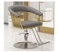 Silla hidráulica de peluquería, silla de salón profesional, silla giratoria de 360°, altura ajustable, para estilista, salón de belleza, spa, equipo de peinado, color gris