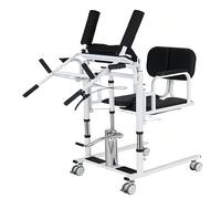 Silla hidráulica de transferencia de pacientes, asiento dividido de 180°, silla de ducha portátil para inodoros, ayuda de transferencia para una movilidad segura y fácil