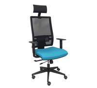 Silla Horna traslack bali azul brazos regulables ruedas parqué y cabecero